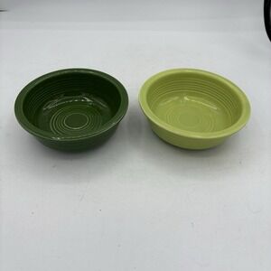 Fiesta Fiestaware Bowls Forest & Light Green 4 3/4" Fruit Berry Dessert Set of 2